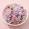 100pcs Glass Bellflower Beads for Jewelry Making Mixed Color Trumpet Flower Beads Gradient Clear Cute Beads